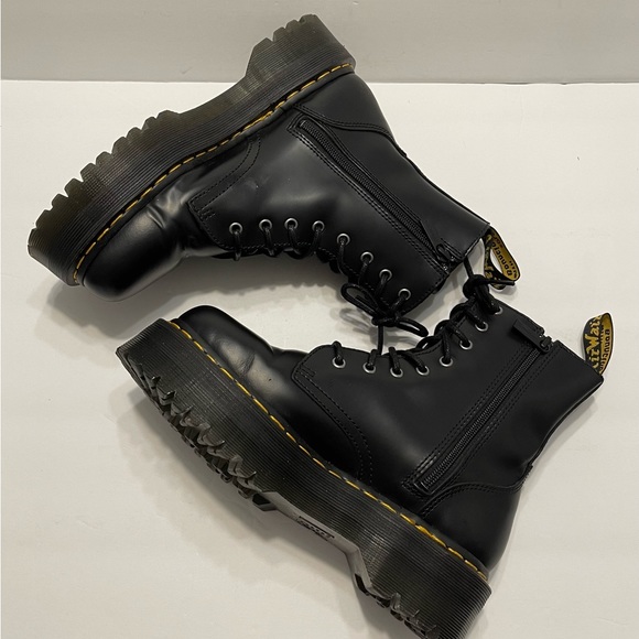 Dr Martens Jadon Pisa Leather Platform Boots 🥾 Black Size 8 - Picture 5 of 9